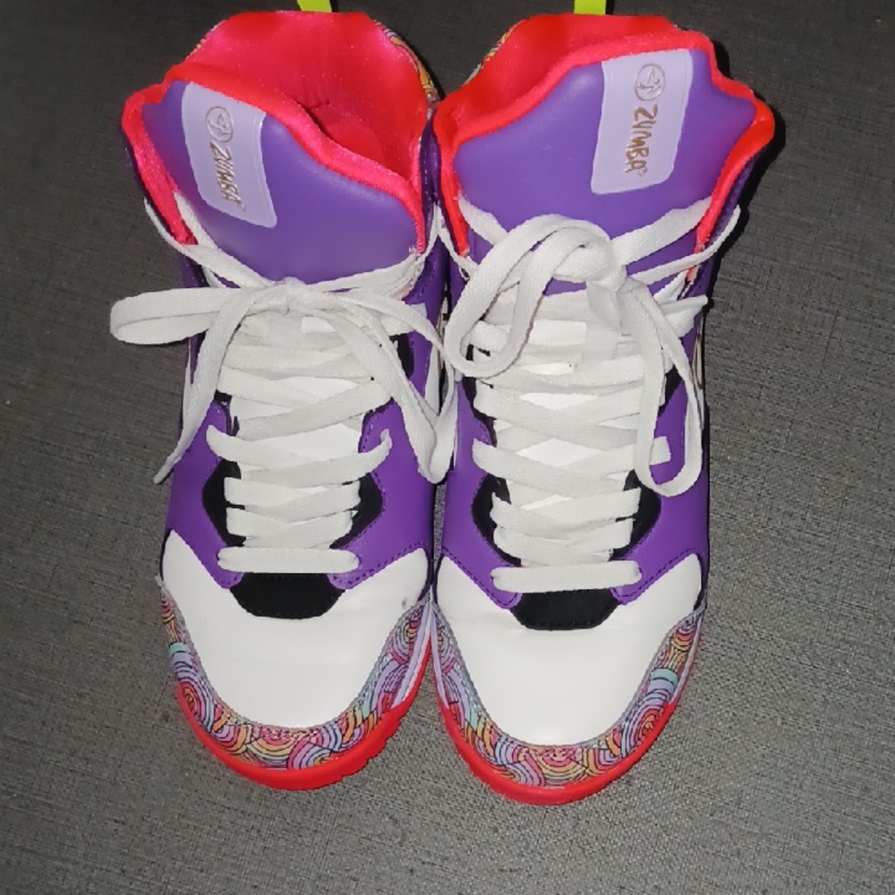 Women's Purple & White High-Top Sneakers